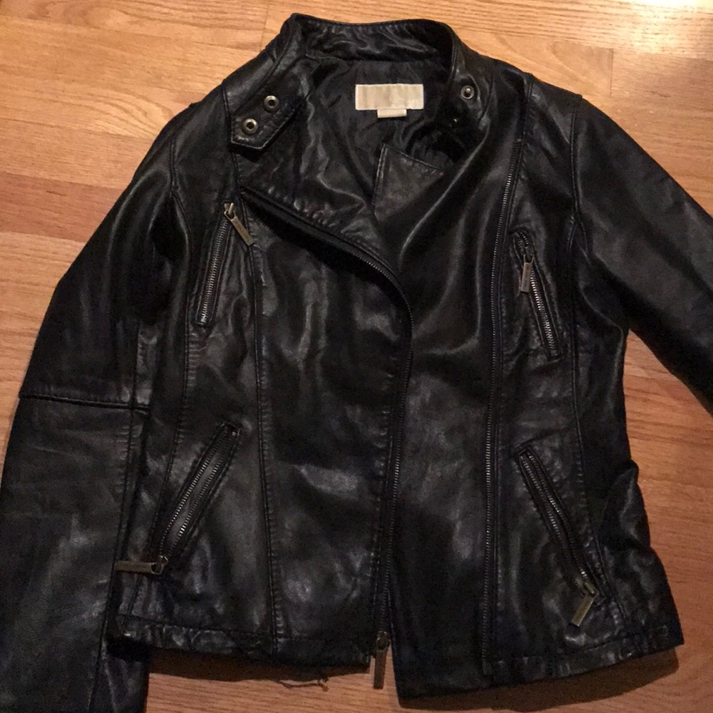 Michael kors leather jacket... barely worn
